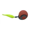 Orange sphere, grey base, fluorescent yellow plush tail toy ball Item Picture